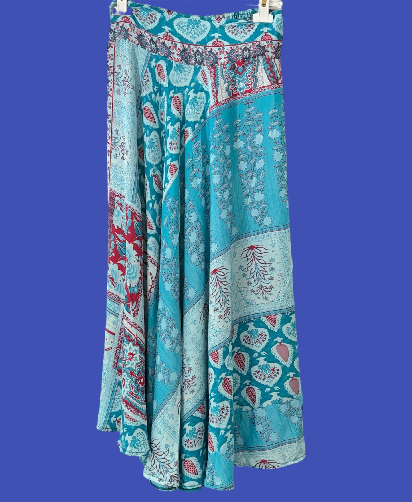 Gonna lunga in seta indiana